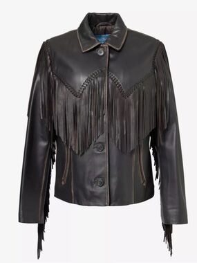 Weekend Max Mara Fringe Leather Jacket
